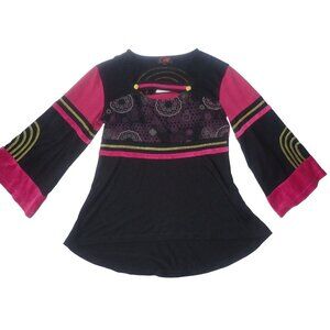 Coline Long sleeve Bohemian Top‎ Women S Appliqued Hippie Casual flare